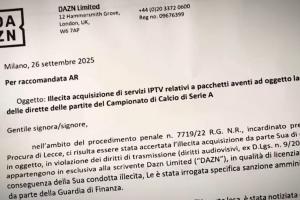 Dazn manda una lettera agli utenti pirata del Pezzotto: «Pagate 500 euro o ci tuteleremo»