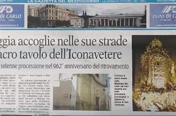 Iconavetere a Foggia, la solenne processione nel 962^ anniversario del ritrovamento