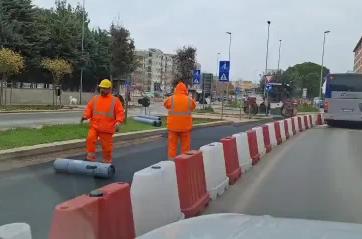 Bari e Brt, al via lavori sulla carreggiata centrale di via Caldarola tra viale Archimede e via Loiacono VIDEO