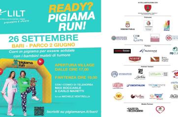 Pigiama Run Lilt Bari: il 26 settembre si torna a correre al Parco 2 giugno