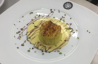 Tortino di pane o colomba con crema al moscato di Trani - A cura dello chef Michele D&rsquo;Agostino