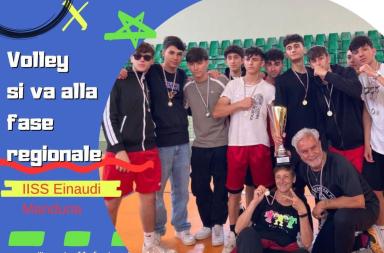 Giochi Sportivi Studenteschi, IISS &ldquo;L. Einaudi&rdquo; di Manduria campione provinciale nel volley maschile
