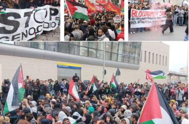 In Puglia in 20mila scendono in piazza per la Flotilla: a Bari i manifestanti tentano di bloccare la stazione. A causa dello sciopero cancellati due voli