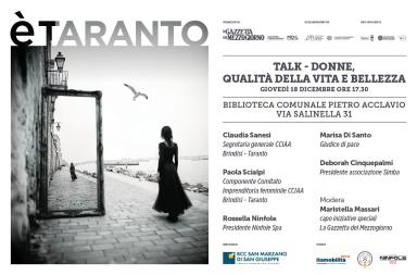 Donne, qualit&agrave; della vita e bellezza: il talk di &Egrave; Taranto per raccontare il presente e progettare il futuro