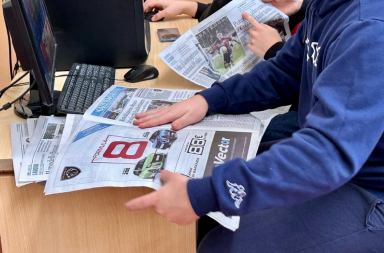 Molfetta, all'IISS Ferraris &ndash;Levi Montalcini tra titoli e ritagli della Gazzetta i ragazzi ricompongono i propri sogni