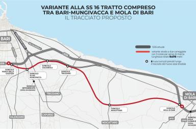 Variante Ss 16 tra Bari e Mungivacca, attesa infinita: 900 mln contro traffico e smog Variante Ss 16 tra Bari e Mungivacca, attesa infinita: 900 mln contro traffico e smog