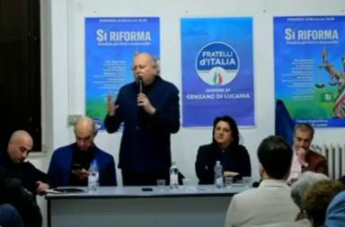 La campagna del deputato lucano Mattia (FdI) per il s&igrave; scatena la bufera: &laquo;Usate il sistema clientelare&raquo;. E l'Anm denuncia VIDEO