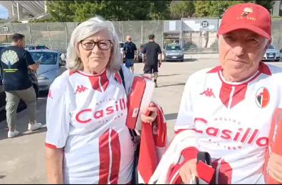 Anna e Giovanni, tifosi del Bari, al San Nicola per i 50 anni di matrimonio