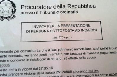 False mail della procura
La Questura: è un virus