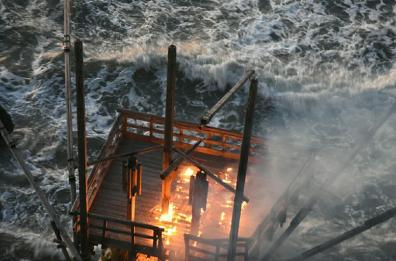 Sfregio a Rodi Garganico
bruciato il trabucco
