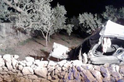 Auto contro muro, 2 morti
 e 2 feriti nel Tarantino