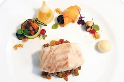 Baccala al vapore con verdurine
croccanti in salsa di mango