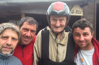 L''Angelo Volante
a 91 anni si «tuffa»
nelle Dolomiti lucane