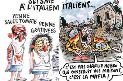 Comune di Amatrice querela 
Charlie Hebdo. Pillinini: 
«Vi spiego cos'è la satira»