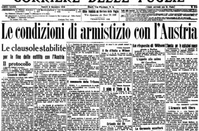 Novembre 1918, armistizio con l'Austria