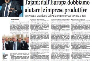 Tajani, l'Europa e il Sud
