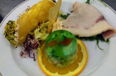 Cannuolo di pescatrice
con pistacchio di Stigliano