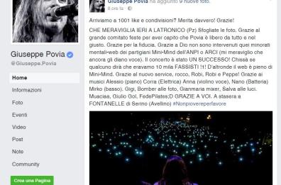 Povia sfida le polemiche
dopo il concerto a Latronico
