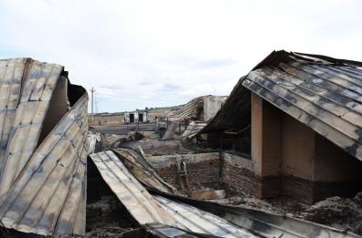 Incendio distrugge copertura del sito archeologico di Faragola