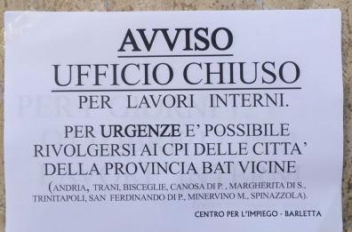 Barletta, finalmente riapre
l'ufficio per l'impiego