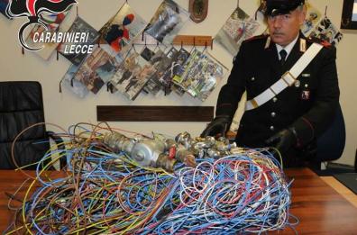 Presicce, recuperati cavi
e tubi rubati in casa riposo