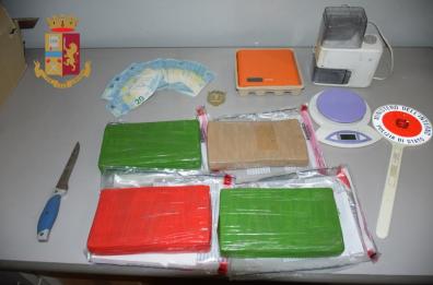 Lecce, preso trafficante
con 4 chili e mezzo di «coca»