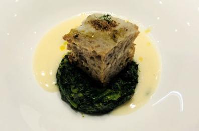 Rivisitazione del pancotto con fonduta di caciocavallo podolico