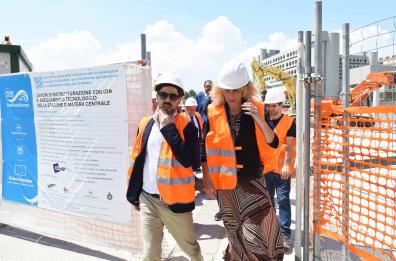 Matera, ministro Lezzi al cantiere delle Fal: «Finalmente passi in avanti»