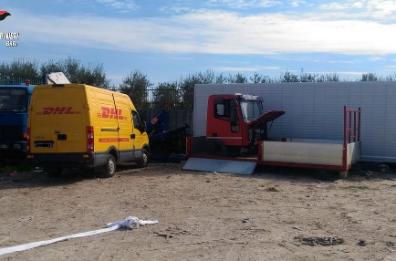Centrale di riciclaggio a Canosa: 4 arresti e 20 mezzi sequestrati