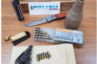 Negozio degli orrori: ritrovati esplosivi, pistole e un falco in cattività