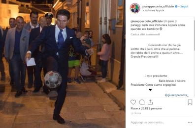 Conte come CR7: la foto del palleggio a Volturara Appula è virale