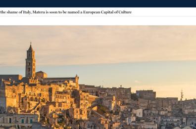 La bellezza di Matera sbarca in Uk: il reportage sul Daily Mail