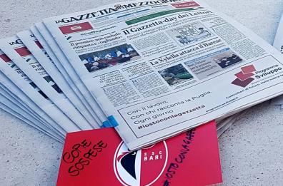 Anche il Bari calcio al #GazzettaDay
Due copie per ogni dipendente della società