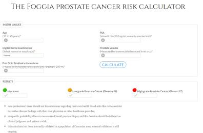 Tumore alla prostata? Un calcolatore on line rivela il rischio