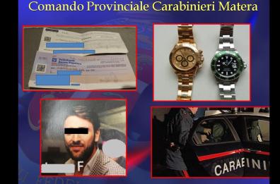 Si fa dare 3 Rolex da negoziante fingendo di essere figlio di un amico: arrestato a Matera