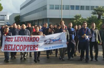 Brindisi, sciopero di «Resistenza» della Leonardo contro la decrescita del sito