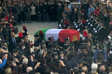 Carabiniere ucciso, per l'ultimo saluto il premier Conte e Fico