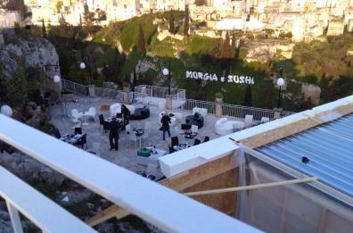 Gravina, ecco il «Sushi bar» di Checco Zalone sul set di Tolo Tolo 