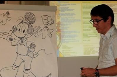 Paperino e Topolino in mostra, disegnati da un tranese