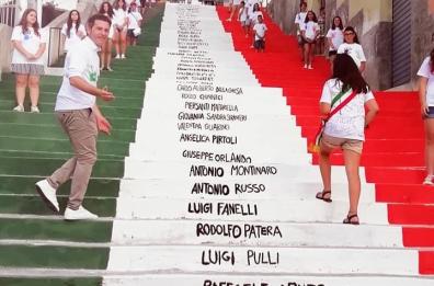 A Vieste la scalinata della legalità: incisi i nomi delle vittime di mafia