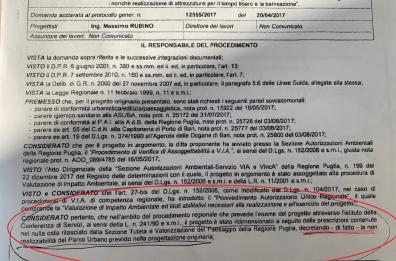 Polignano, ecco come la Regione ha fatto «saltare» il Parco urbano a Costa Ripagnola
