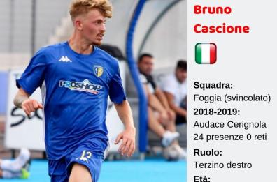 Ingaggiato il terzino Cascione, si accelera per il centravanti Ferrari 