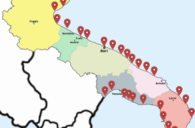 Tra smottamenti e frane la costa arretra in tutta la Puglia