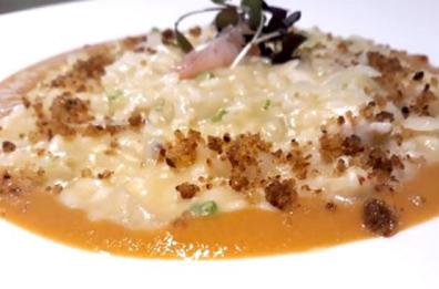 Risotto d'amare con salsa di cipolla di Margherita Igp