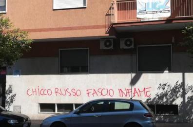 Taranto, scritta contro dirigente Ugl: «Chicco Russo fascio infame»