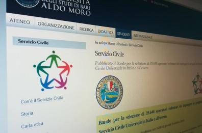 Servizio civile all'Università di Bari: 118 posti per giovani volontari