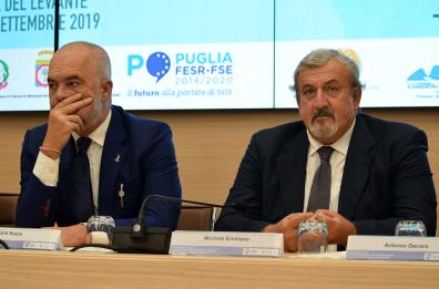 Edi Rama, premier albanese a Bari, Emiliano: «In sinergia per facoltà Medicina»