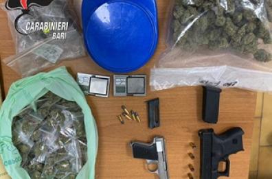 Bari, cc scoprono deposito di armi e droga in via Dante: arresti