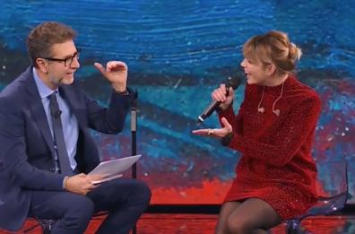 Emma, l'intervista da Fazio con imitazione di Vasco: il siparietto è esilarante