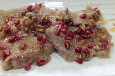 Sapori di autunno - Capocollo di maiale con chicchi di melograno e noci